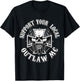 RomperGraphics Men's Support Your Local Outlaw 03 Black , Small T-Shirt - T-Shirt | Black