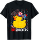 Firecracker Duck 4th of July Patriotic Day USA Flag Funny T-Shirt - T-Shirt | Black