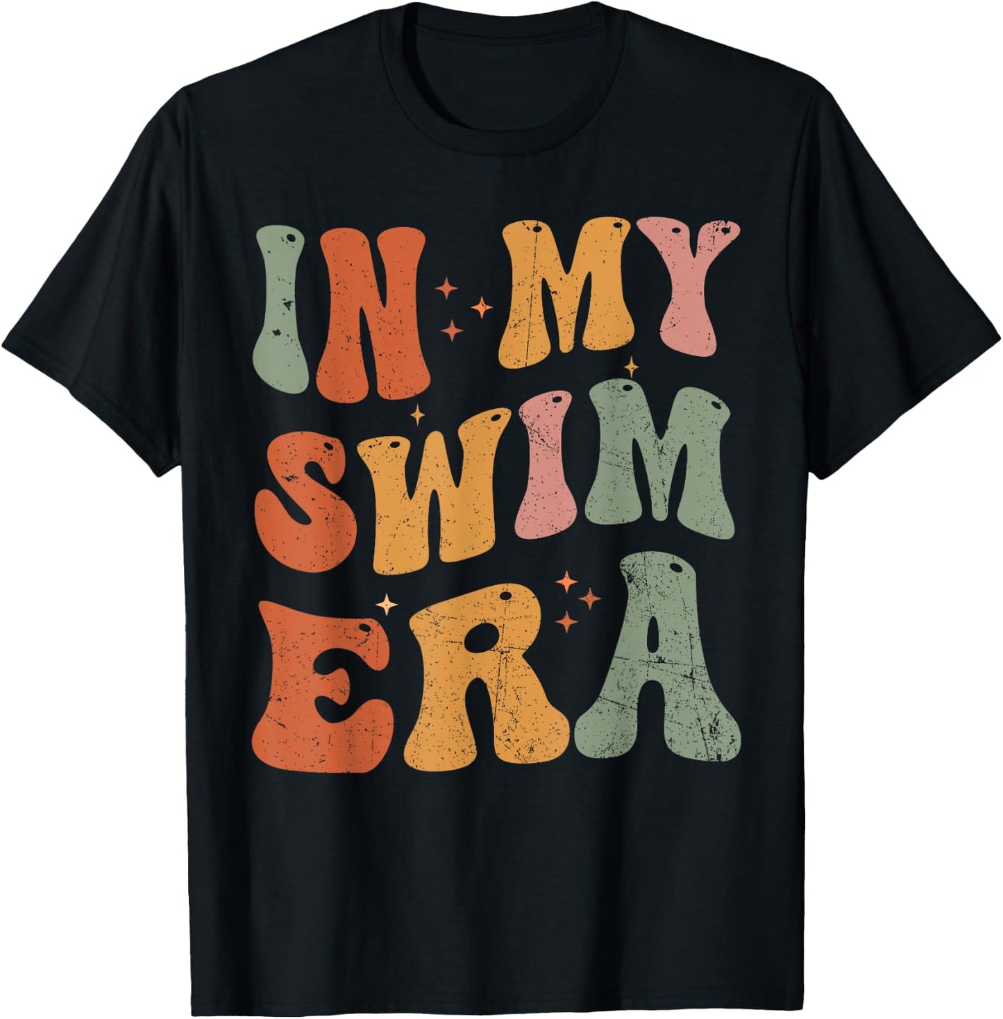 Retro In My Swim Era Swimming Swimmers Women Men Kids T-Shirt - T-Shirt | Black