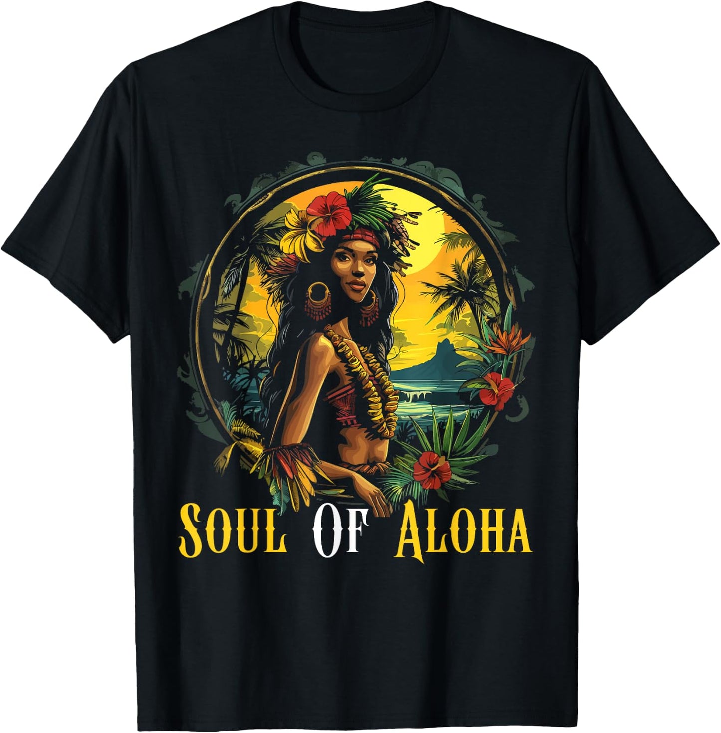 Kanaka Maoli Women Native Hawaiian Islands Hawaii Flag T-Shirt - T-Shirt | Black