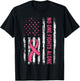 No One Fights Breast Cancer Alone American Flag Pink Ribbon T-Shirt - T-Shirt | Black
