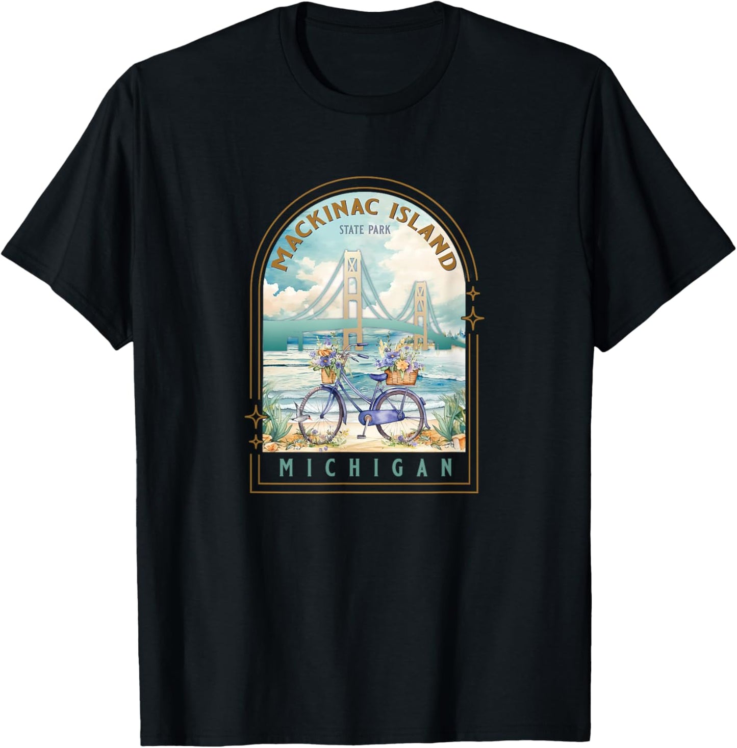 Mackinac Island State Park Michigan USA Lake Huron Souvenir T-Shirt - T-Shirt | Black