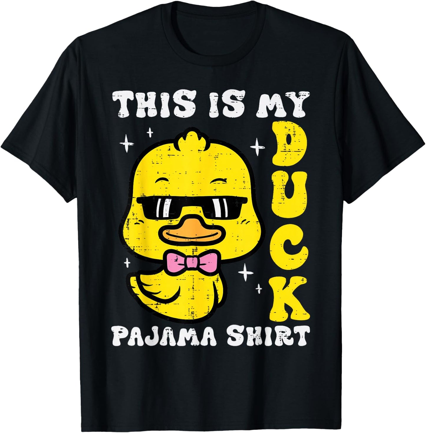 This Is My Duck Pajama Shirt Cute Women Girls Boys Kids Men T-Shirt - T-Shirt | Black