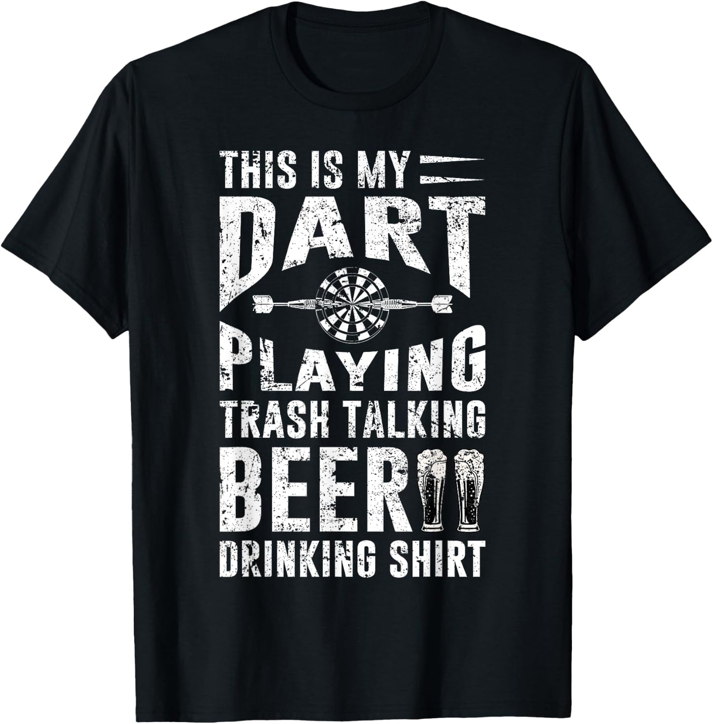 This is My Dart Playing Trash Funny Dart Lover Player Saying T-Shirt - T-Shirt | Black