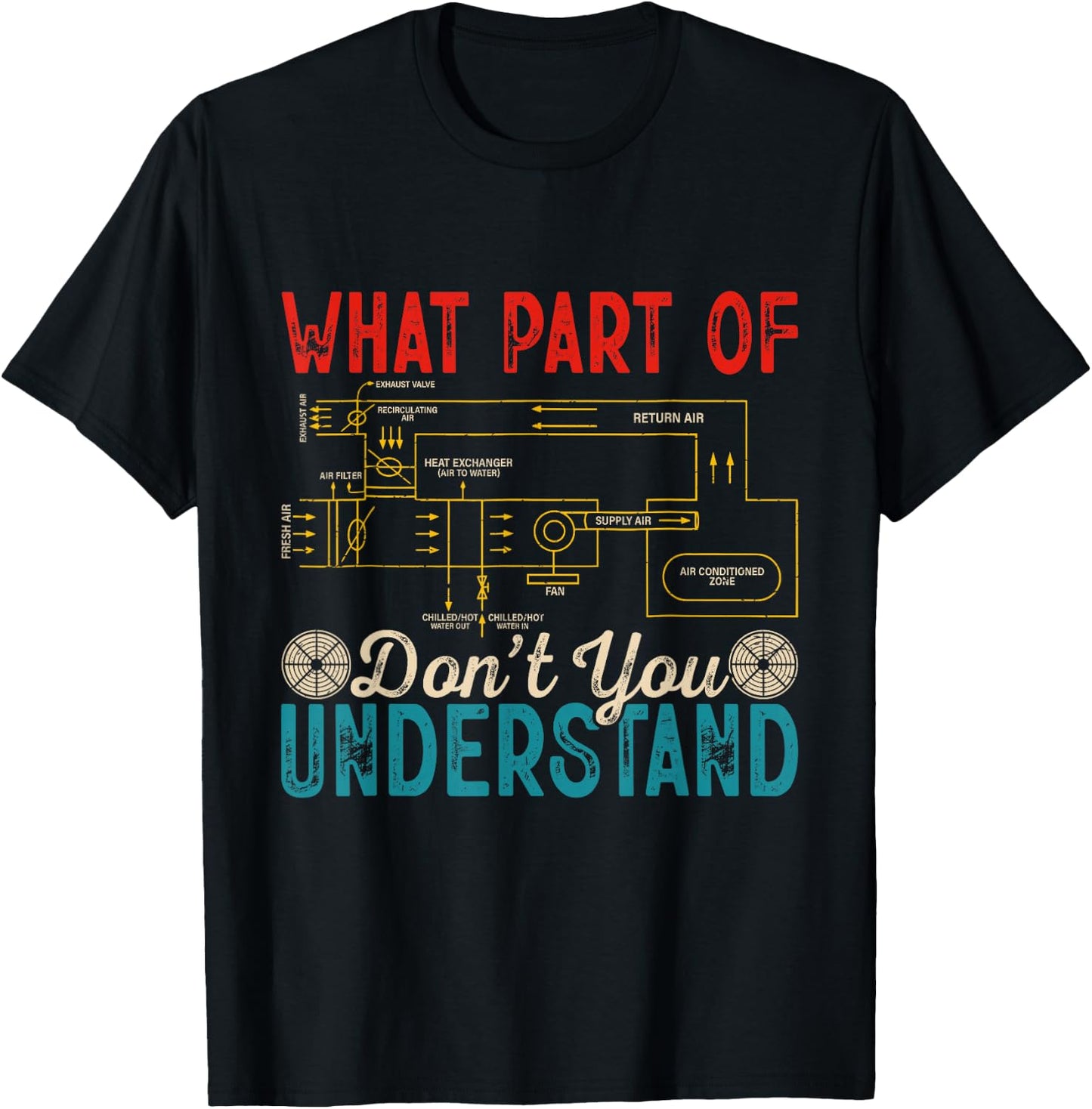 HVAC Technician What Part Of Vintage Don't You Understand T-Shirt - T-Shirt | Black
