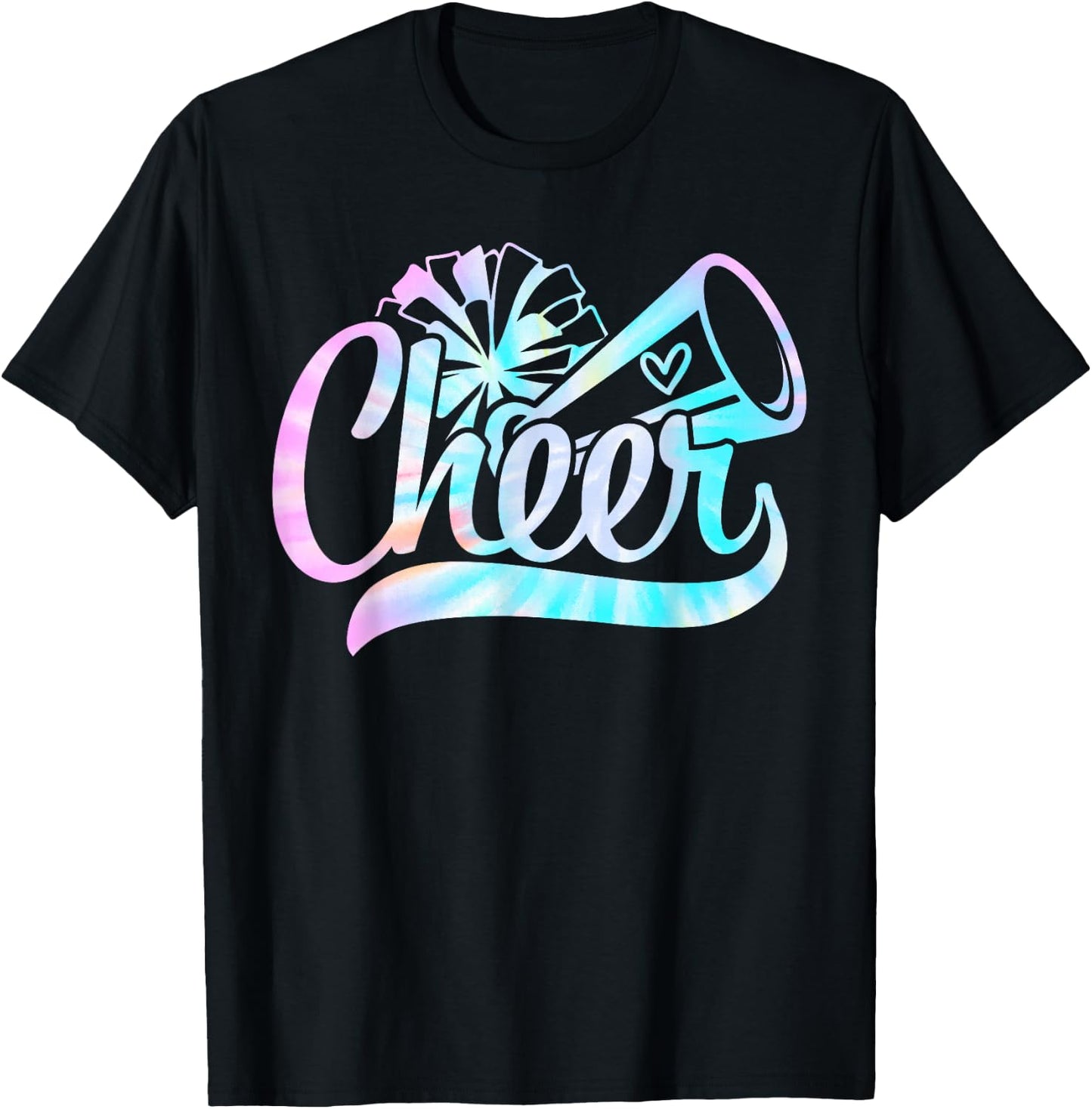 Tie Dye Cheer Cheerleading for Cheerleader Squad Girl BFF T-Shirt - T-Shirt | Black