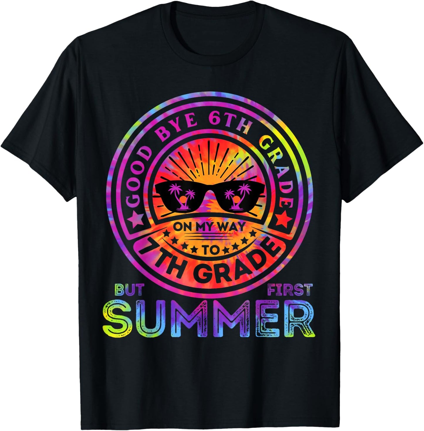 Goodbye 6th Grade Graduation To 7th Grade First Summer Kids T-Shirt - T-Shirt | Black