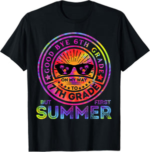 Goodbye 6th Grade Graduation To 7th Grade First Summer Kids T-Shirt - T-Shirt | Black