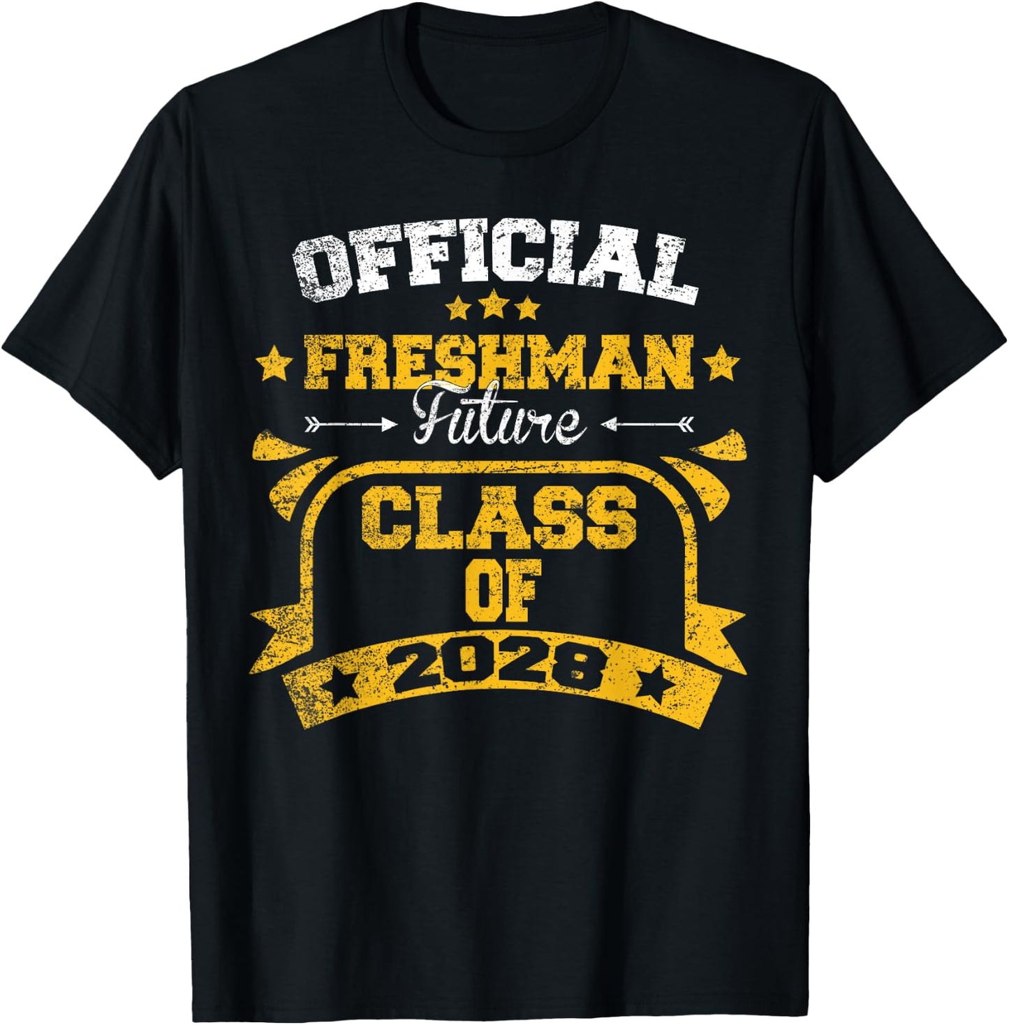 Official Freshman Future Class Of 2028 First Day Of School T-Shirt - T-Shirt | Black