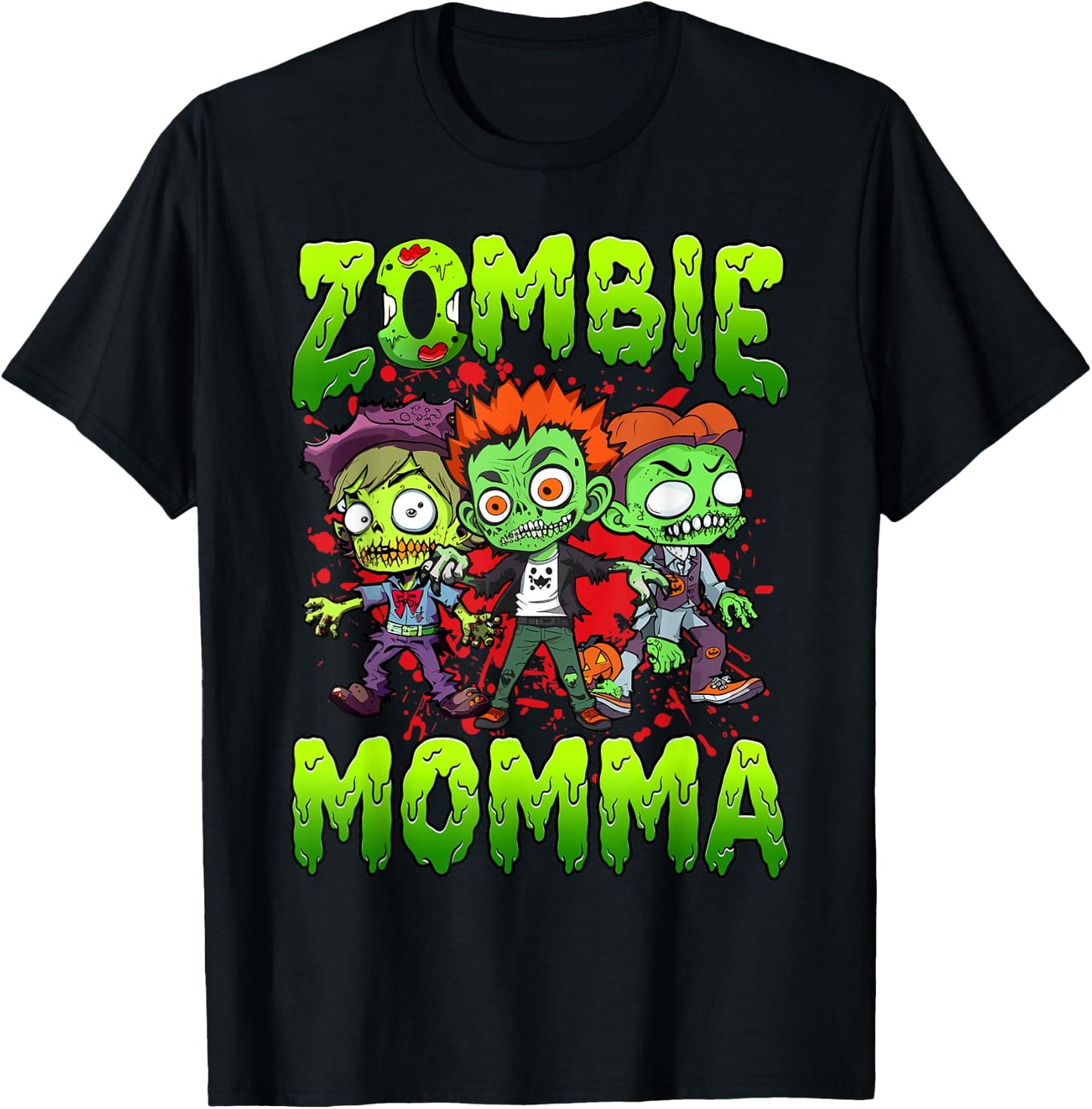 Zombie Momma Halloween Costume Family Matching T-Shirt - T-Shirt | Black