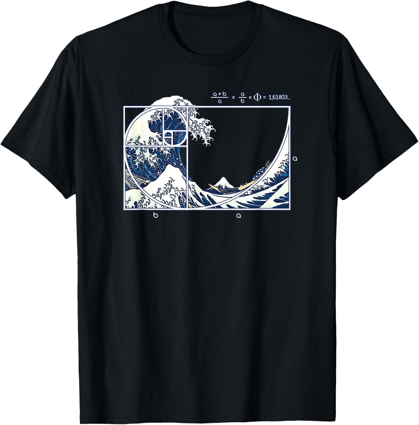 The Great Fibonacci Wave T-Shirt - T-Shirt | Black