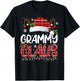 Grammy Claus Christmas Lights Pajama Family Matching T-Shirt - T-Shirt | Black