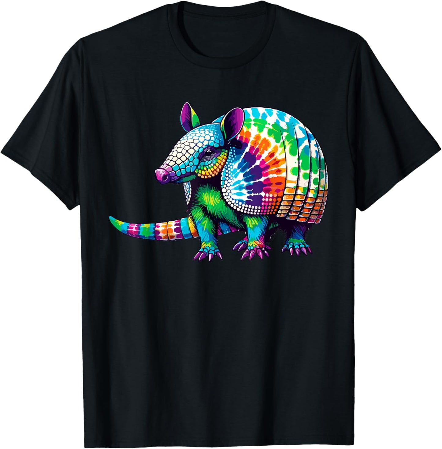 Tie Dye Armadillo Lover Shirt Psychedelic Armadillo T-Shirt - T-Shirt | Black