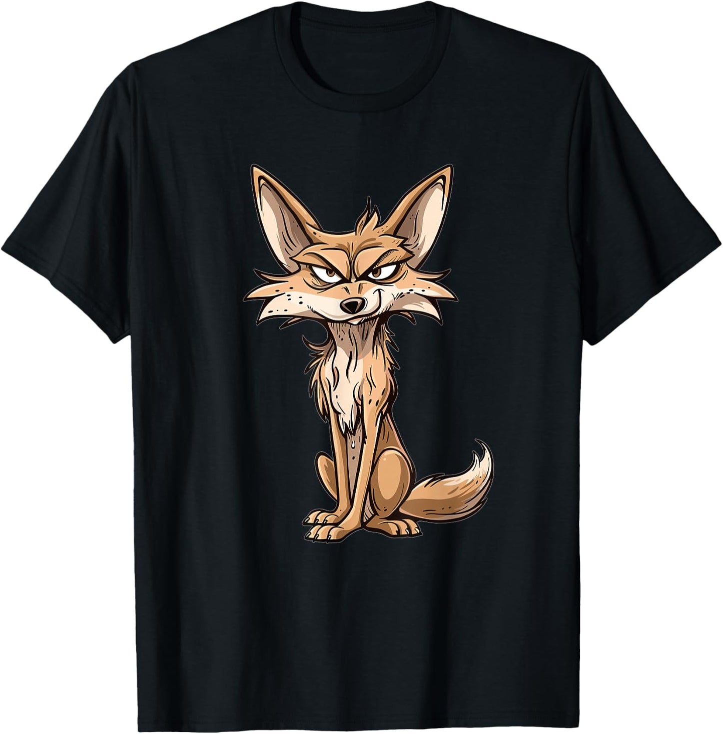 Cute Coyote I Kids Coyote T-Shirt - T-Shirt | Black
