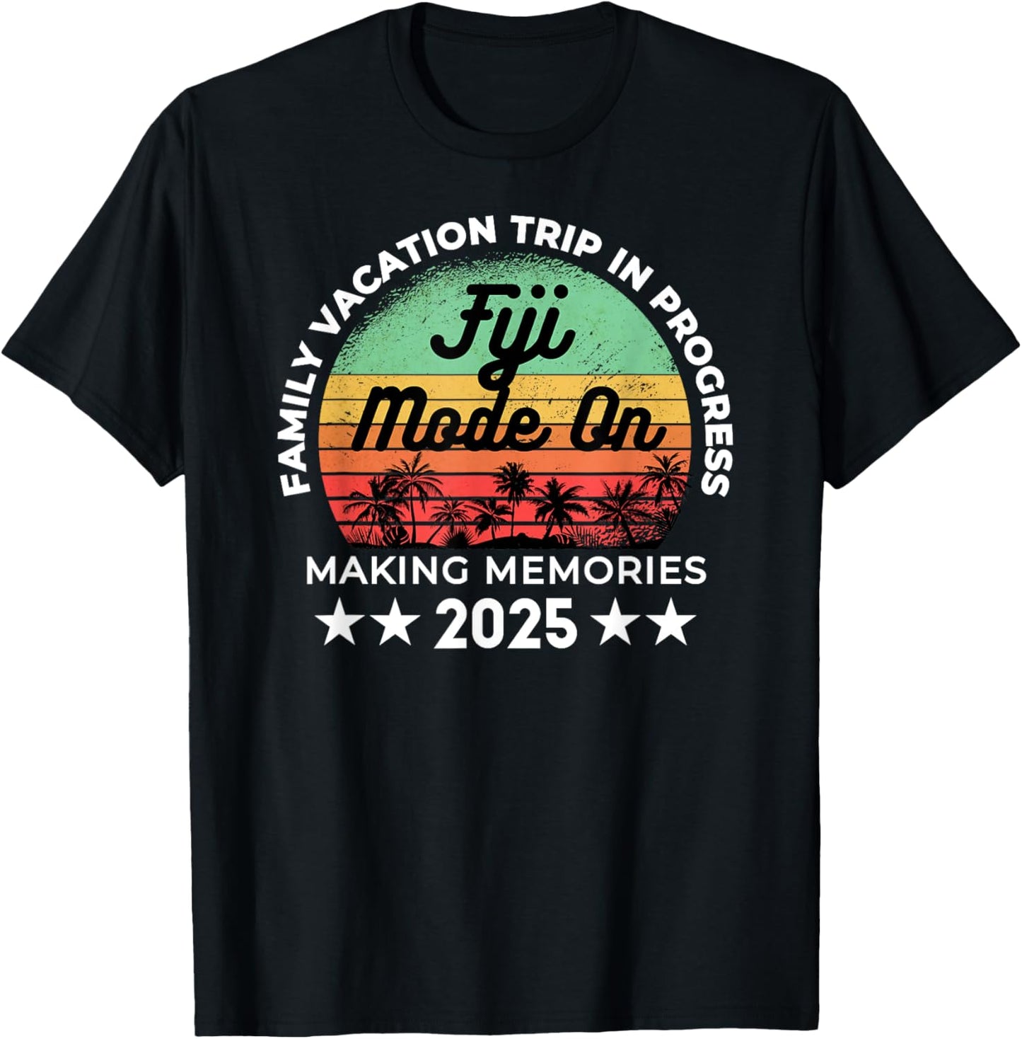 Cruise Squad Fiji Oceania Vacation , -Adults/Kids, Black, Small, Short Sleeve, Retro/Vintage, , Family/Friends/Group T-Shirt - T-Shirt | Black
