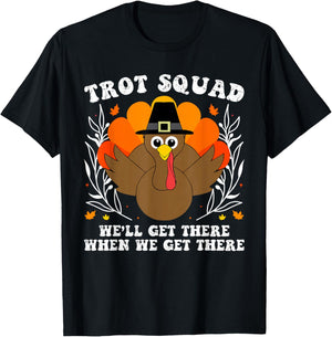 Thanksgiving Turkey Running Outfit Gear Costume Turkey Trot T-Shirt - T-Shirt | Black