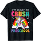 Crush Preschool Dabbing Unicorn First Day Of School Girl Kid T-Shirt - T-Shirt | Black