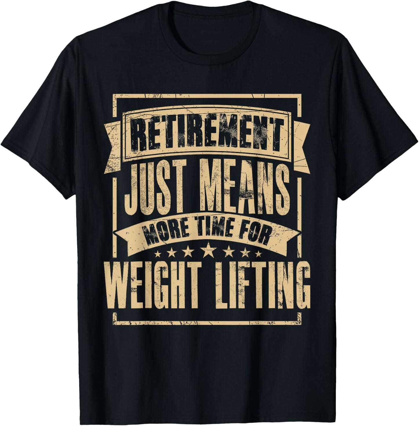 Weight Lifter Lifting Powerlifting Retired Retirement T-Shirt - T-Shirt | Black