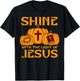 Halloween Shine With Light Jesus Christian Men Women Kids T-Shirt - T-Shirt | Black