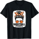Cute Basketball Mom Messy Bun Mommy Basketball Player Women T-Shirt - T-Shirt | Black