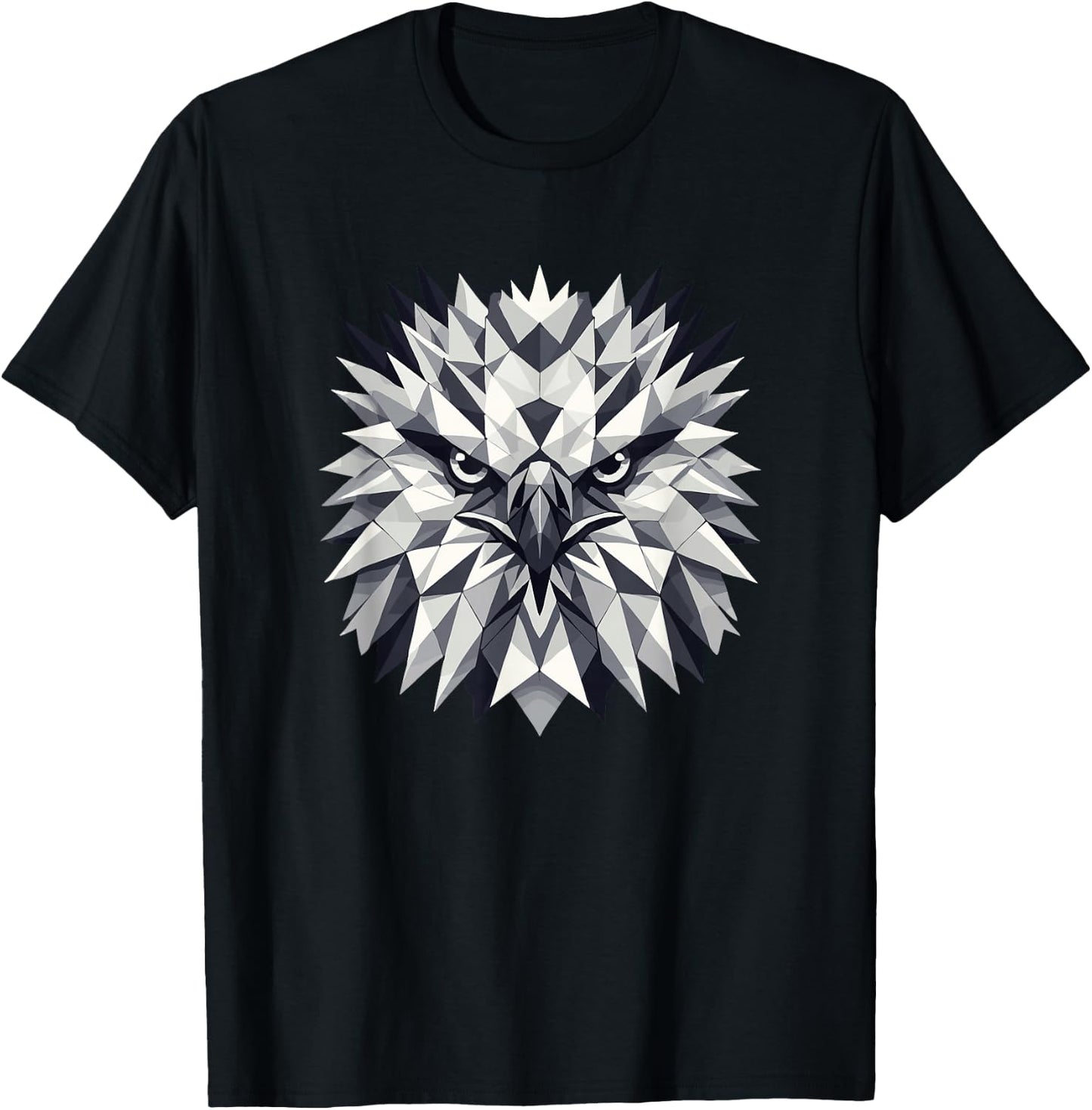Geometric Art Harpy Eagle Eagles T-Shirt - T-Shirt | Black