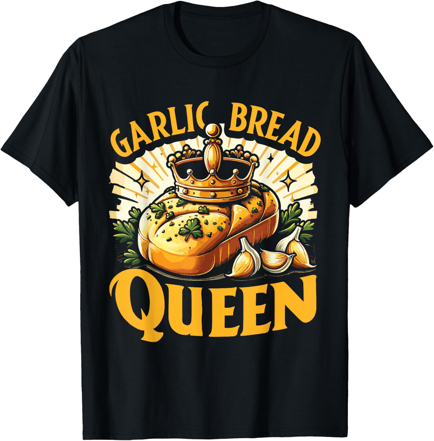 Garlic Bread Food Lover T-Shirt - T-Shirt | Black