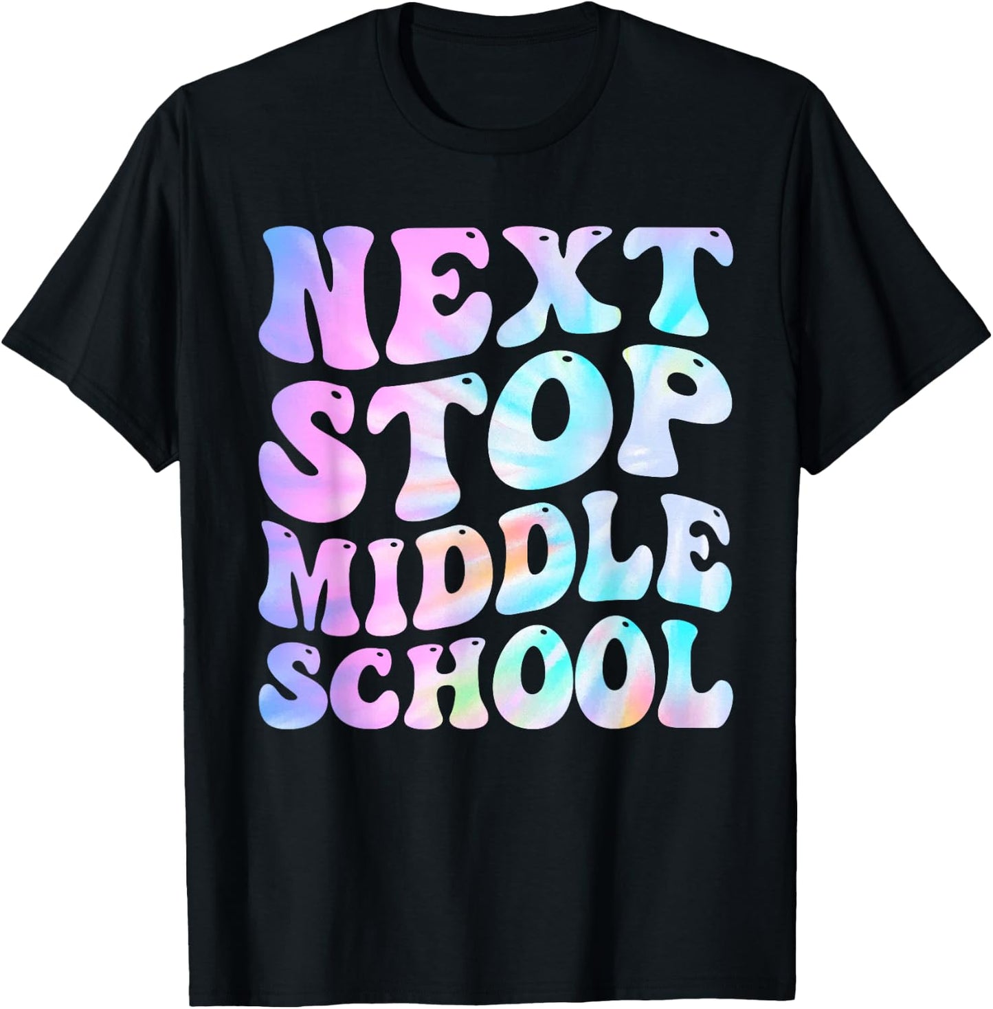 Next Stop Middle School Groovy Elementary School Graduation T-Shirt - T-Shirt | Black