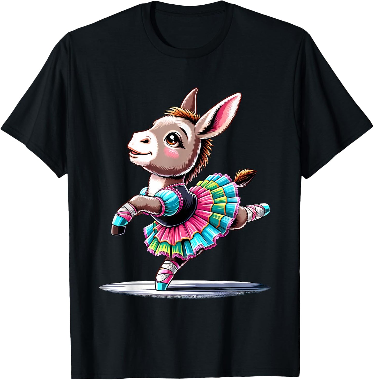 Ballerina Donkey Dancing T-Shirt - T-Shirt | Black