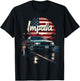Impala B Body American Flag Impala SS Car 94-96 Coupe T-Shirt - T-Shirt | Black