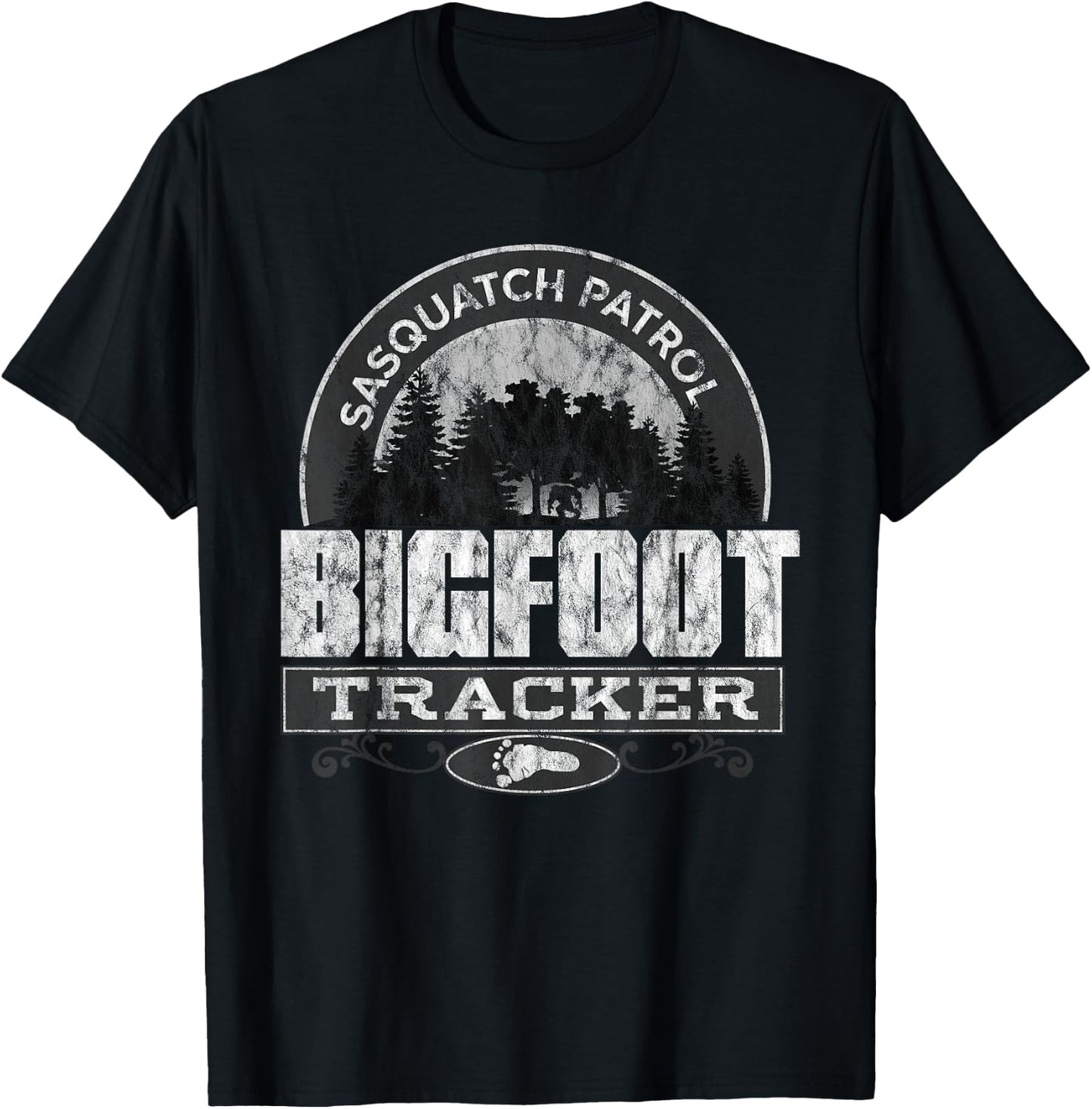 Sasquatch Patrol Big Foot Tracker I Believe T-Shirt - T-Shirt | Black