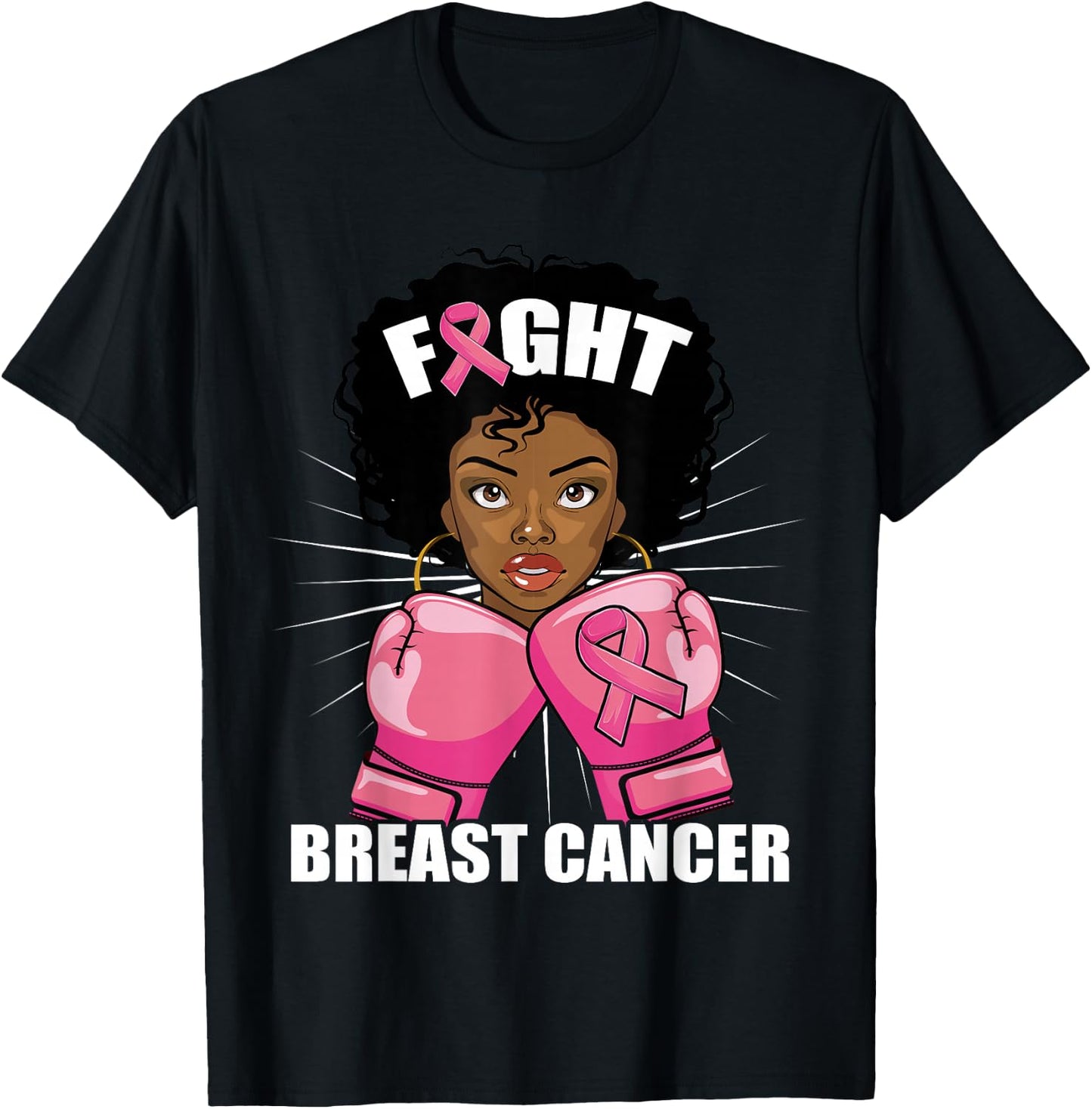 Breast Cancer Black Women, African American Fight Cancer T-Shirt - T-Shirt | Black