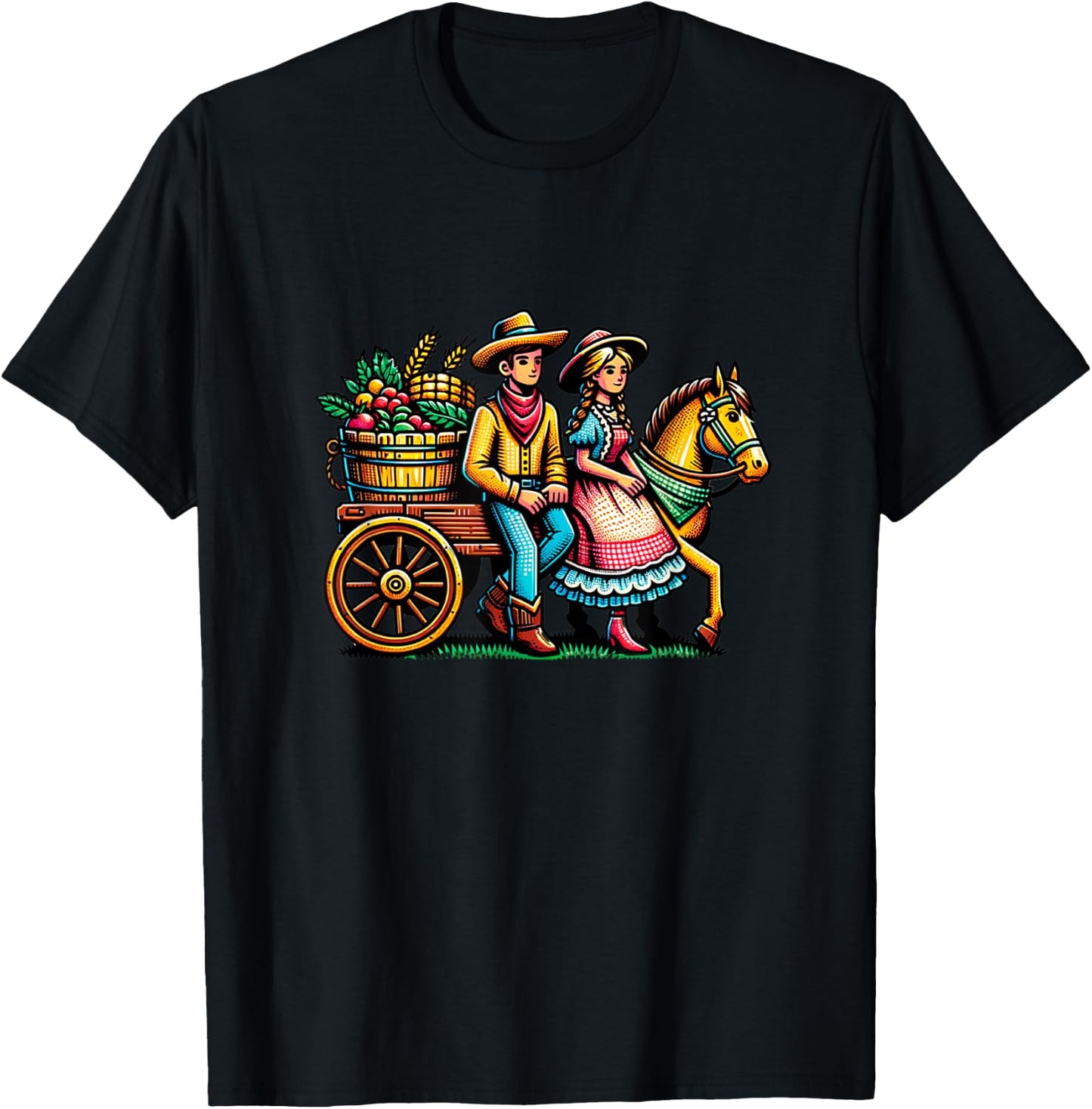Festa Junina, June Festival in Brazil, Brazilian Celebration T-Shirt - T-Shirt | Black