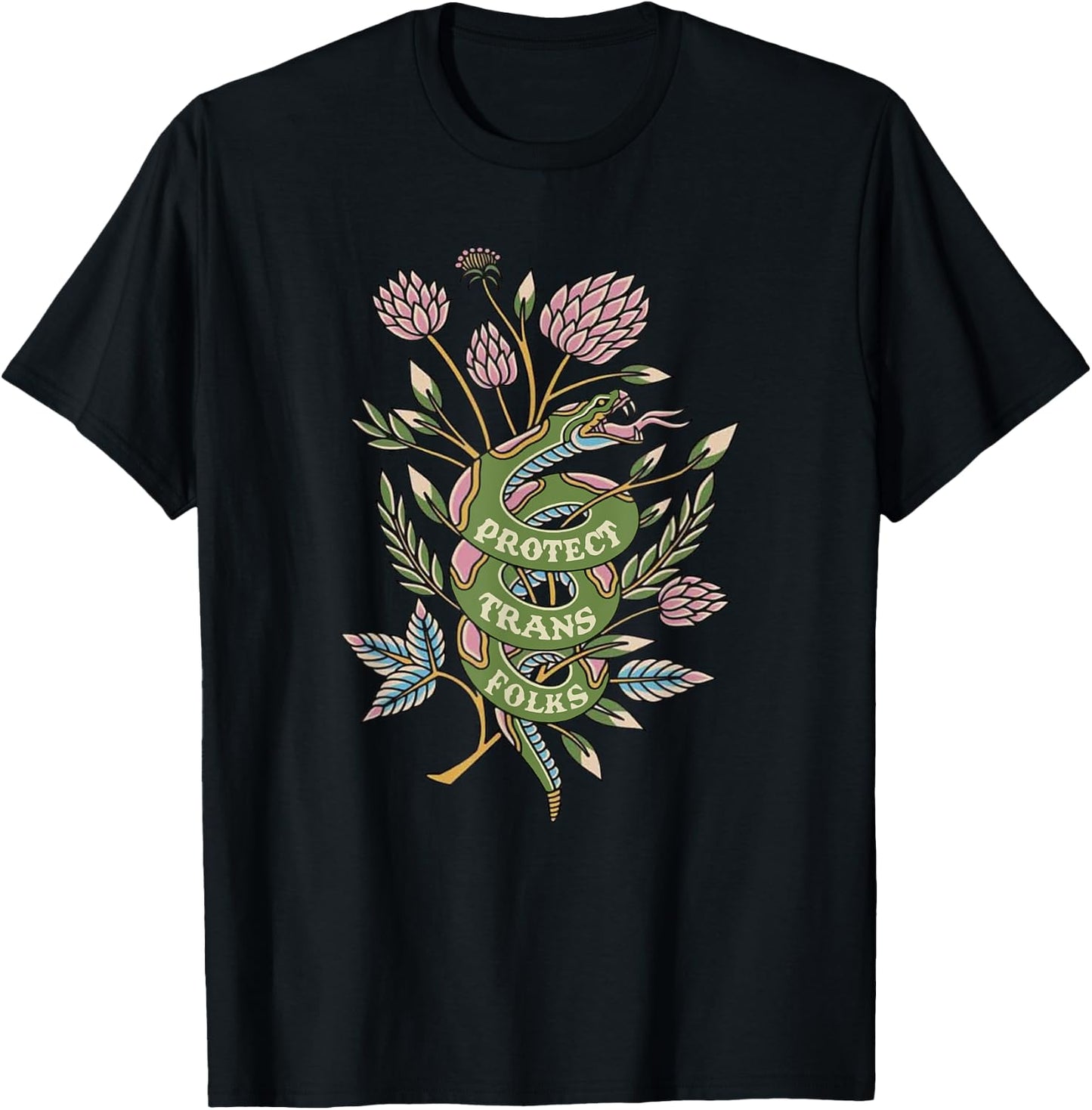 Protect Trans Folks, Protect Trans Rights T-Shirt - T-Shirt | Black