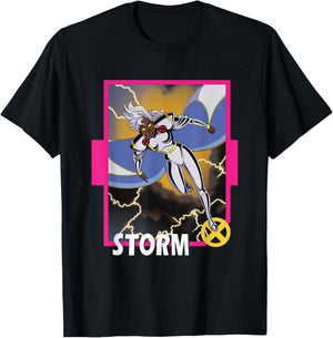 Marvel X-Men '97 Classic Storm Vintage Super Hero Card T-Shirt - T-Shirt | Black