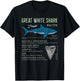 Great White Shark Facts Educational Shark Lover Sharks Tooth T-Shirt - T-Shirt | Black