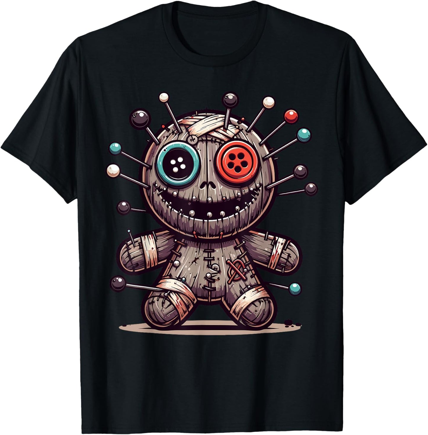 Voodoo Doll Halloween Creepy T-Shirt - T-Shirt | Black