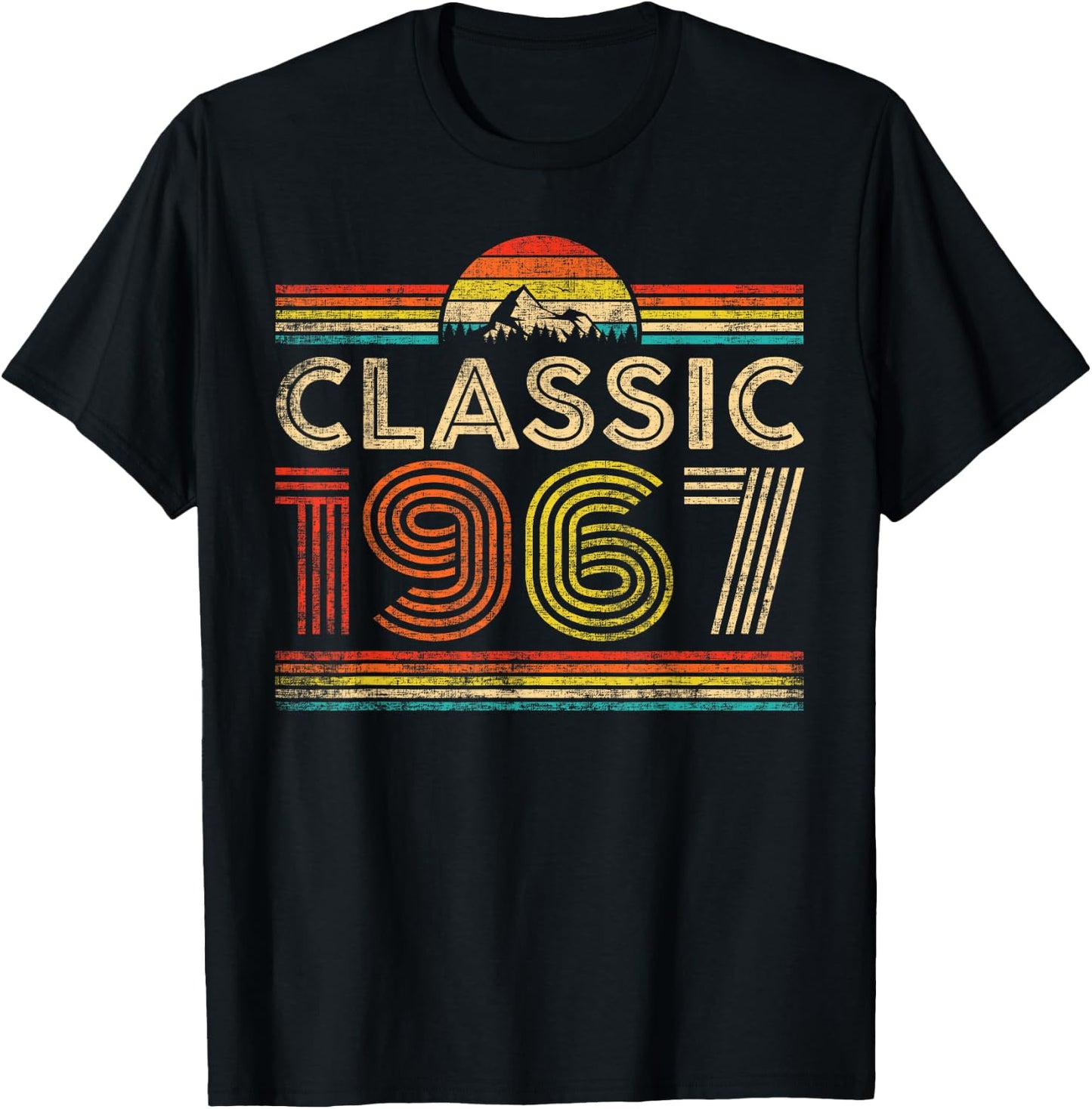 Classic 1967 Vintage 1967 Classic Year Men Women Birthday T-Shirt - T-Shirt | Black