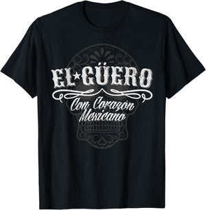 El Güero Con Corazón Mexicano T-Shirt - T-Shirt | Black