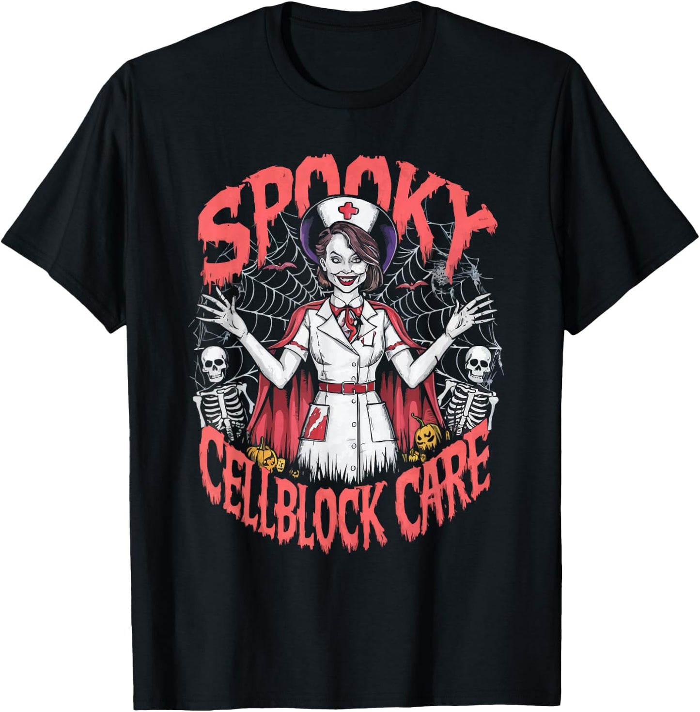 Correctional Nurse Halloween Spooky Nursing Trick Or Treat T-Shirt - T-Shirt | Black
