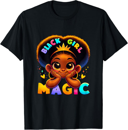 Black Girl Magic Melanin Poppin Toddler Juneteenth T-Shirt - T-Shirt | Black