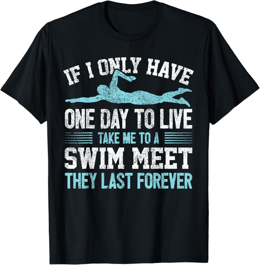 Funny Swimming Saying Swim Meet Swimmer T-Shirt - T-Shirt | Black