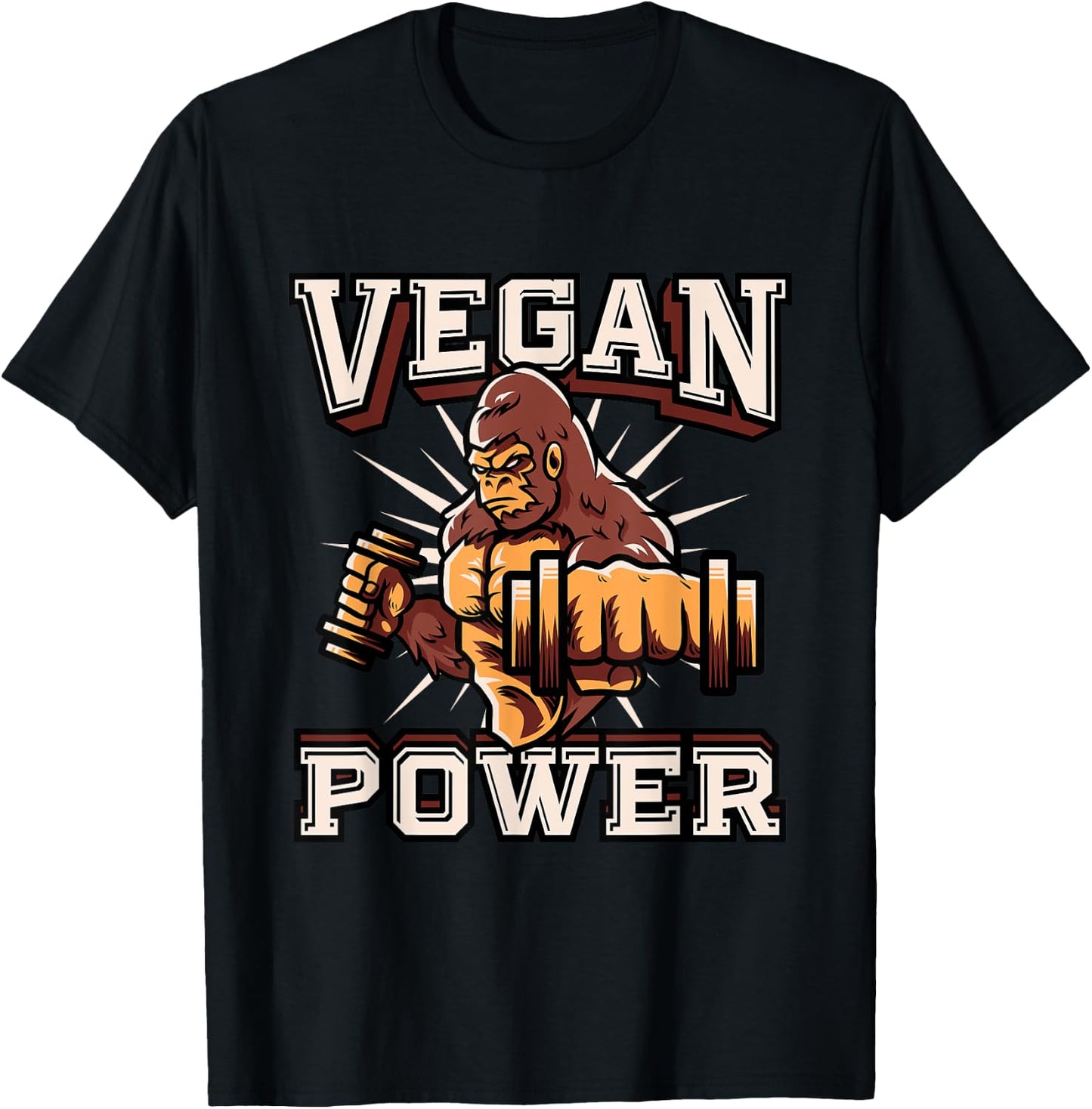 Vegan Power - Vegan & Vegetarian Workout T-Shirt - T-Shirt | Black