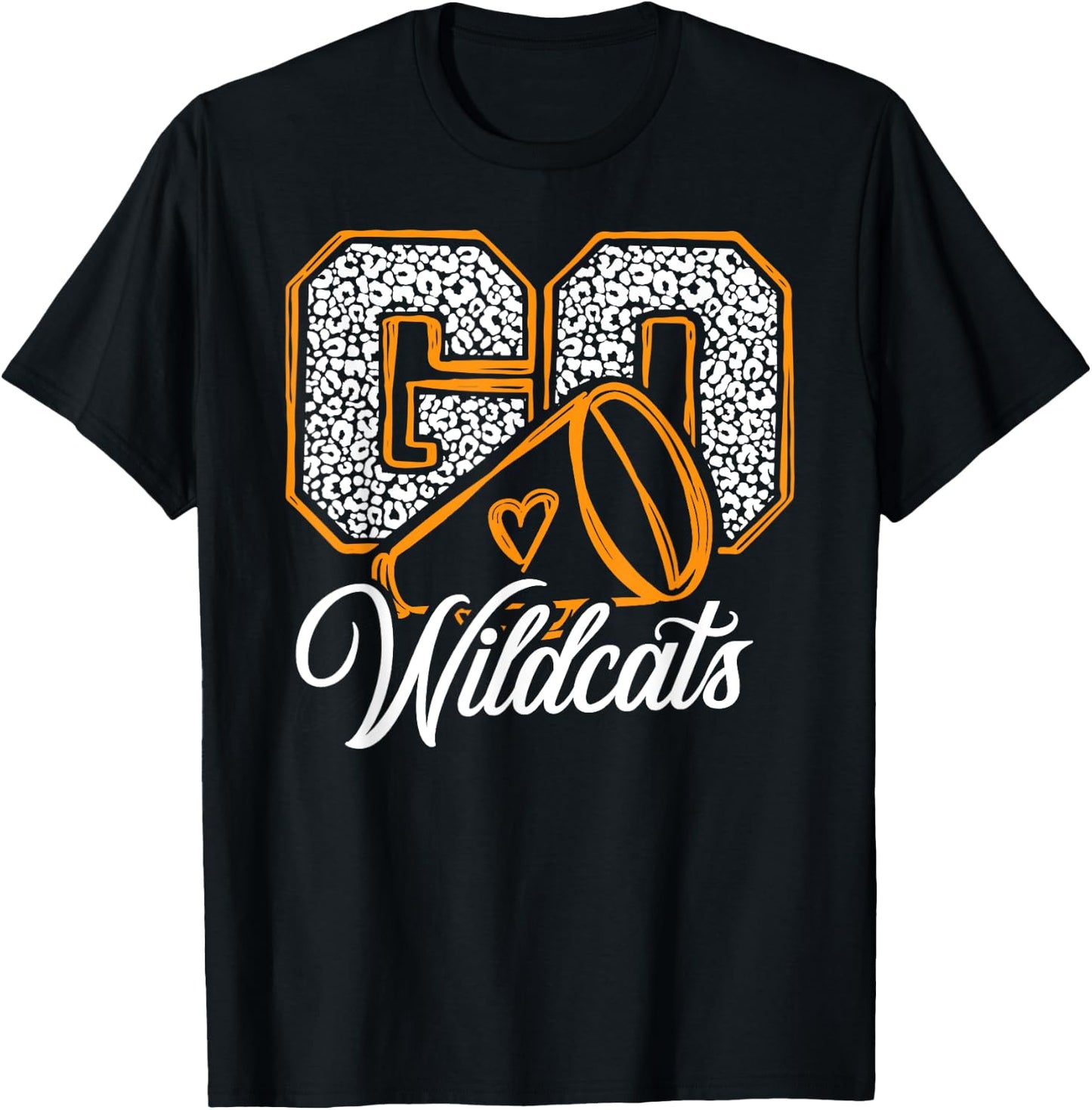 Go Cheer Wildcats Sports Name Women Kids T-Shirt - T-Shirt | Black