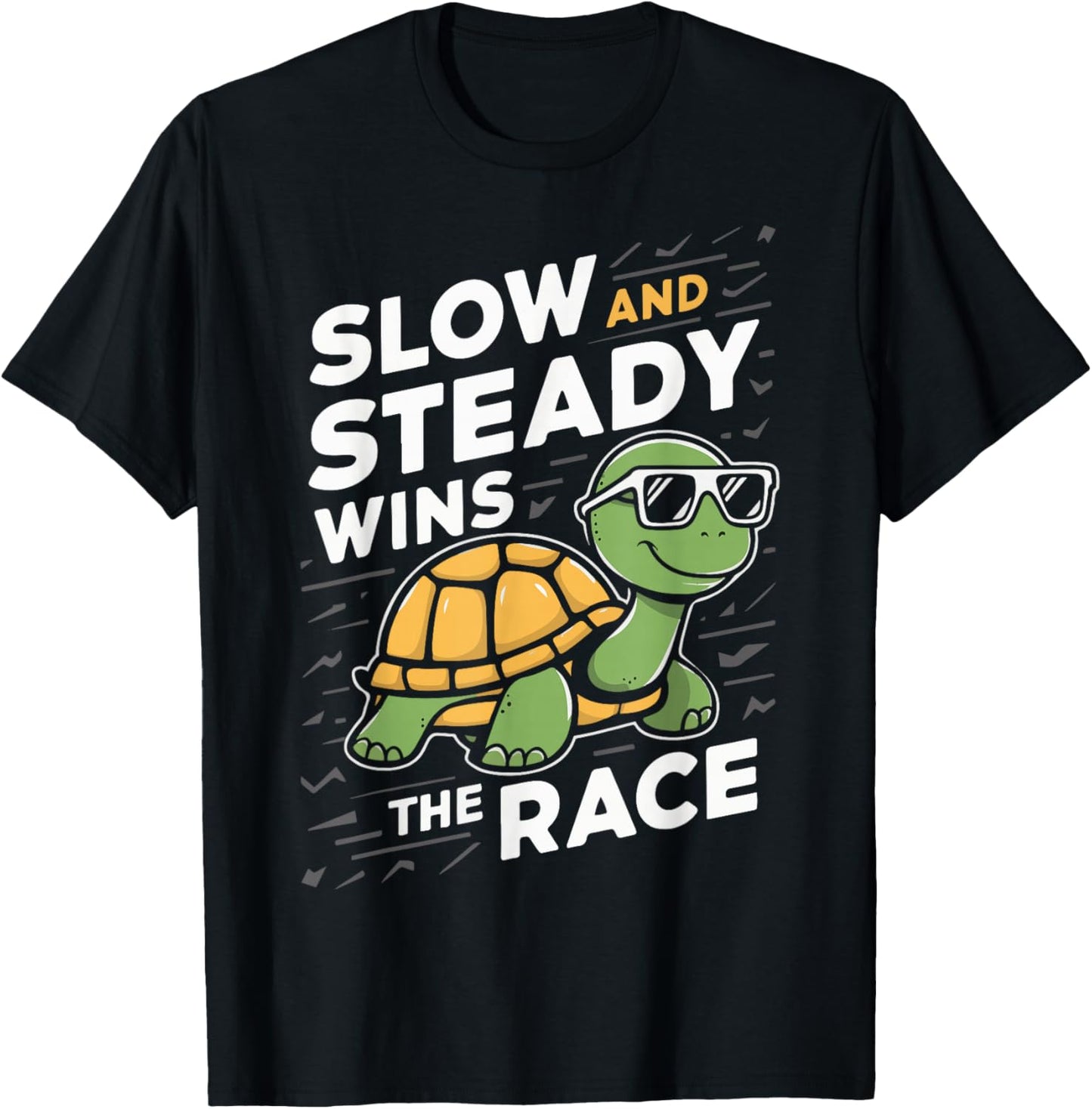 Turtle Turtles Slow And Steady Wins The Race T-Shirt - T-Shirt | Black