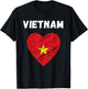 Vietnam Flag Holiday Vietnam Heart Vietnamese Flag T-Shirt - T-Shirt | Black