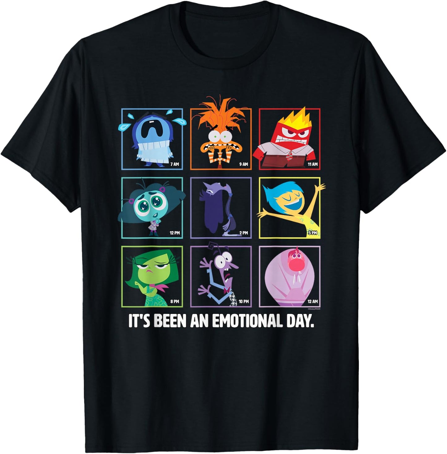 Disney and Pixar’s Inside Out 2 Emotions an Emotional Day T-Shirt - T-Shirt | Black
