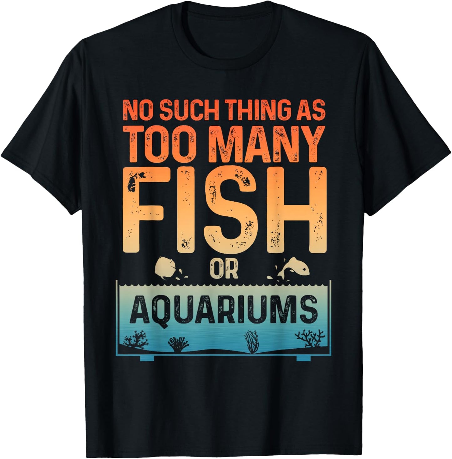 Aquarium Design Women Fish Lover Aquarium Fish Tank T-Shirt - T-Shirt | Black