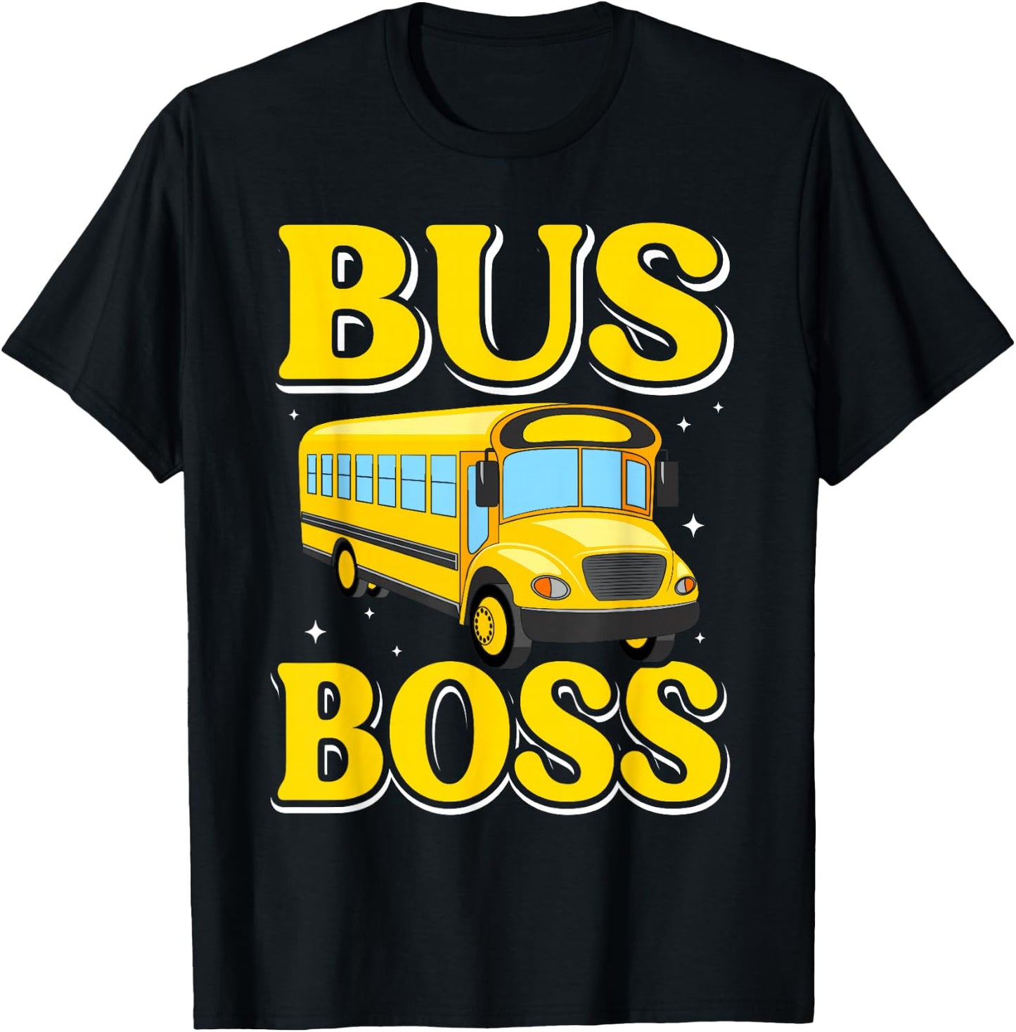 Bus Boss School Bus Driver - Funny School Bus Driver Man T-Shirt - T-Shirt | Black