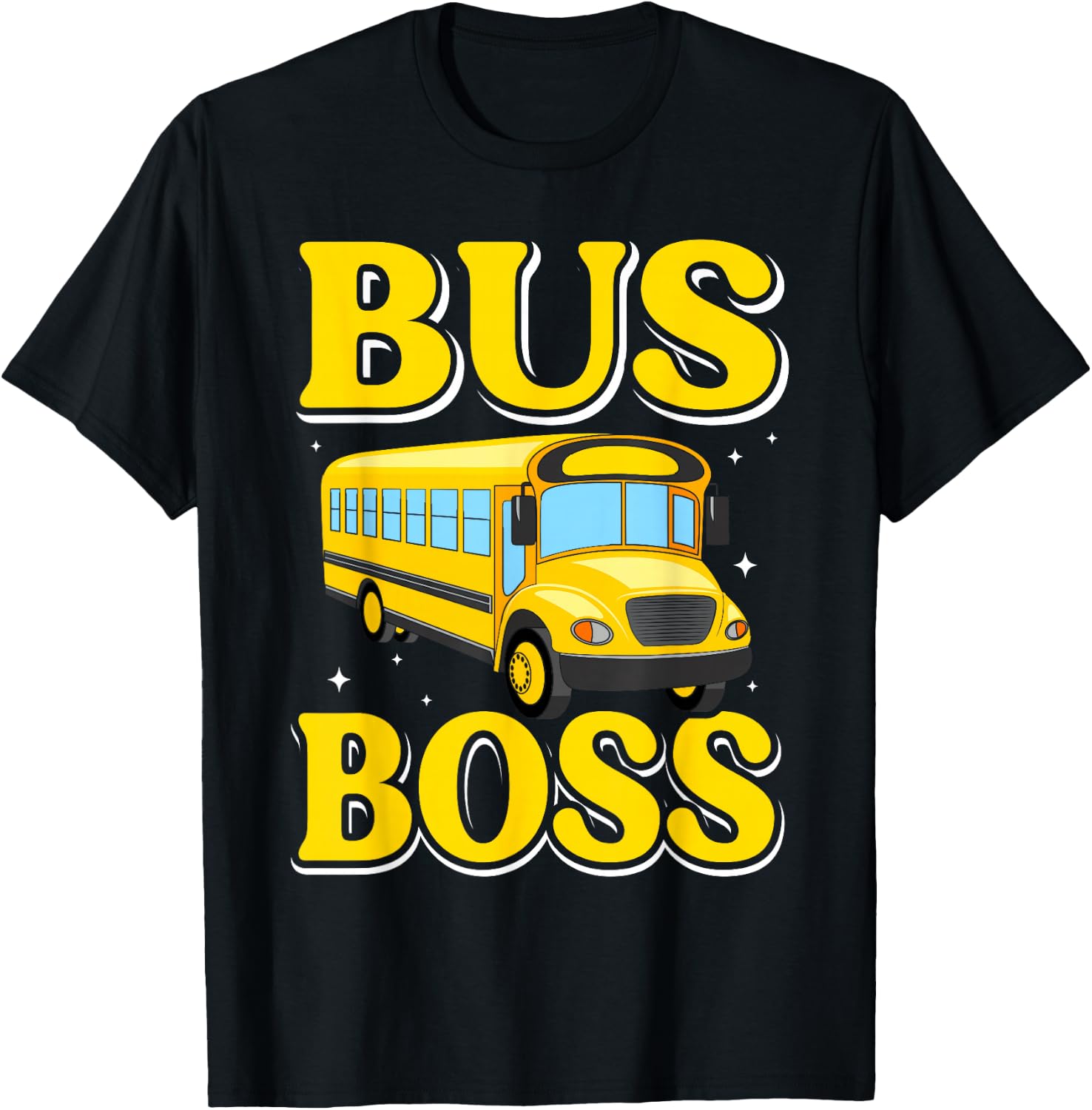 Bus Boss School Bus Driver - Funny School Bus Driver Man T-Shirt - T-Shirt | Black