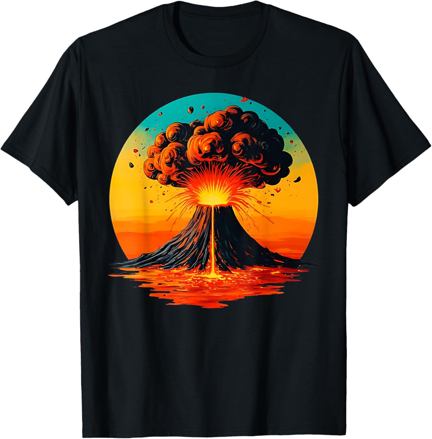 Cool erupting volcano costume for Boys and Girls Women Men T-Shirt - T-Shirt | Black
